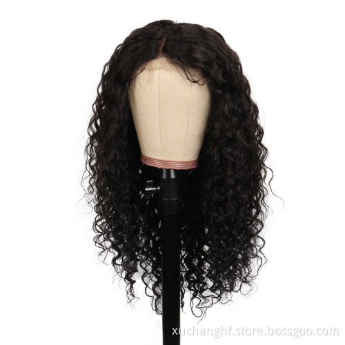 HF Wholesale Glueless Peruvian Human Hair Full Lace Wig Human Hair Lace Front Wigs Curly 4*4/5*5 Closure Frontal Wig